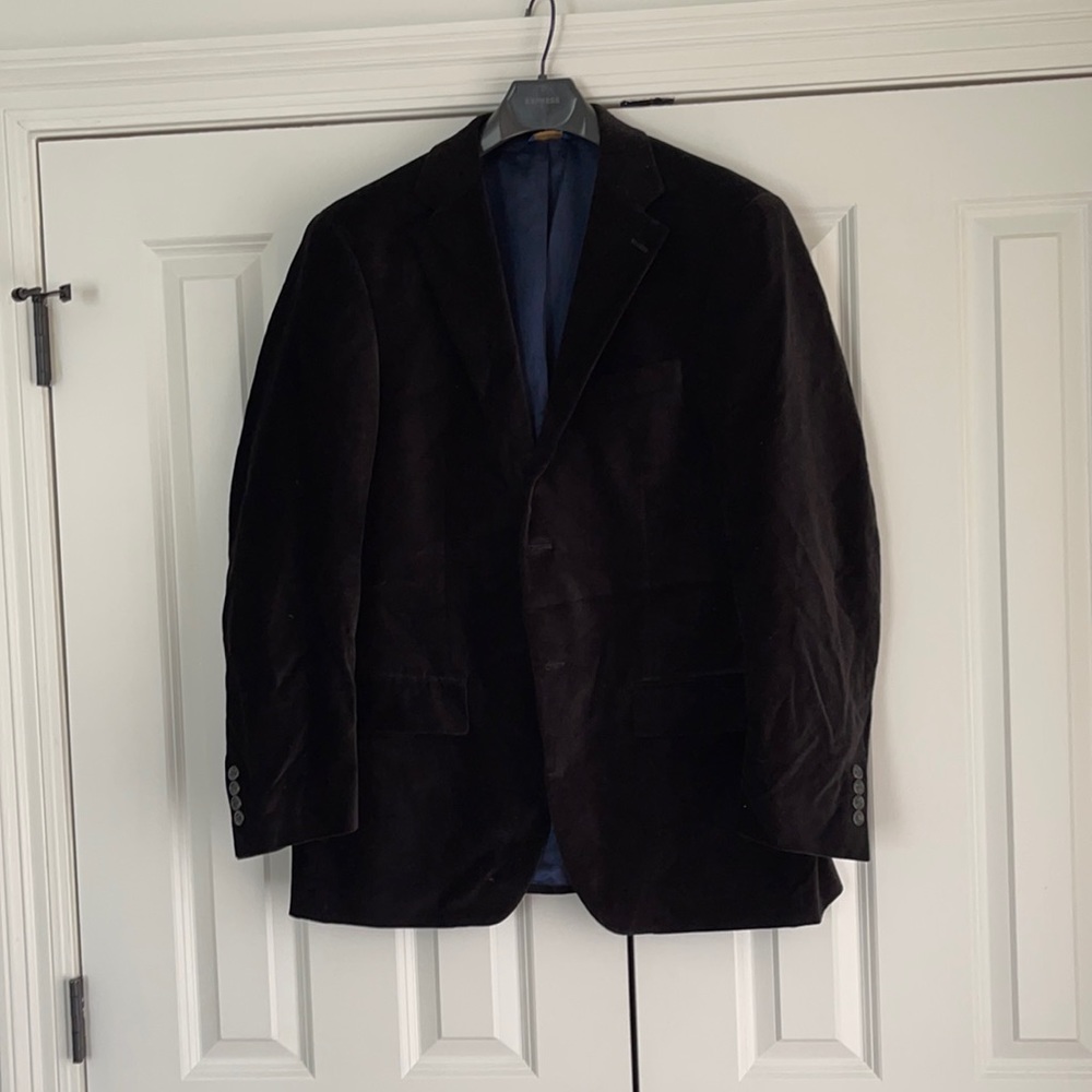 Black velvet men’s blazer